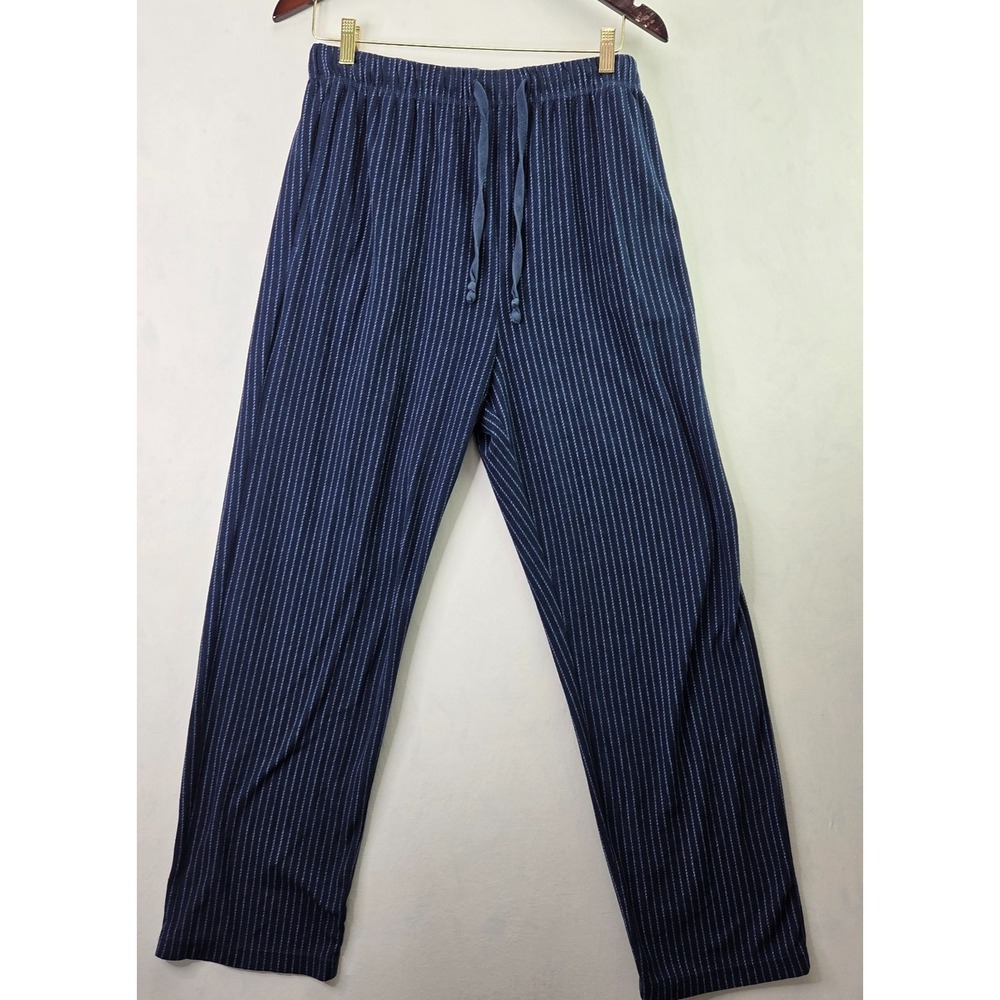 Nautica Sleepwear Pajama Pants Men's 30 Navy Striped Drawstring Straight Leg